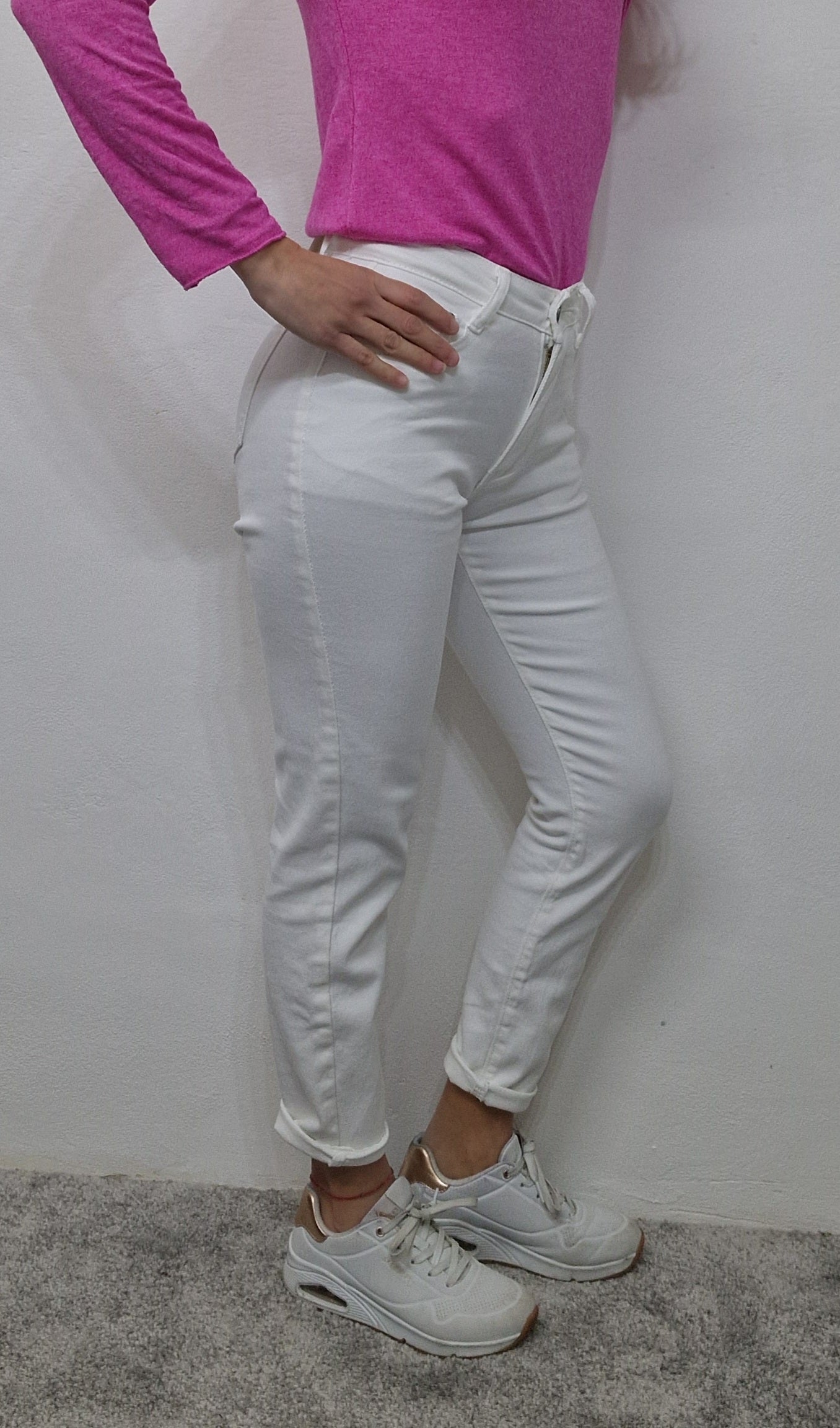 JEANS BASIC BIANCO
