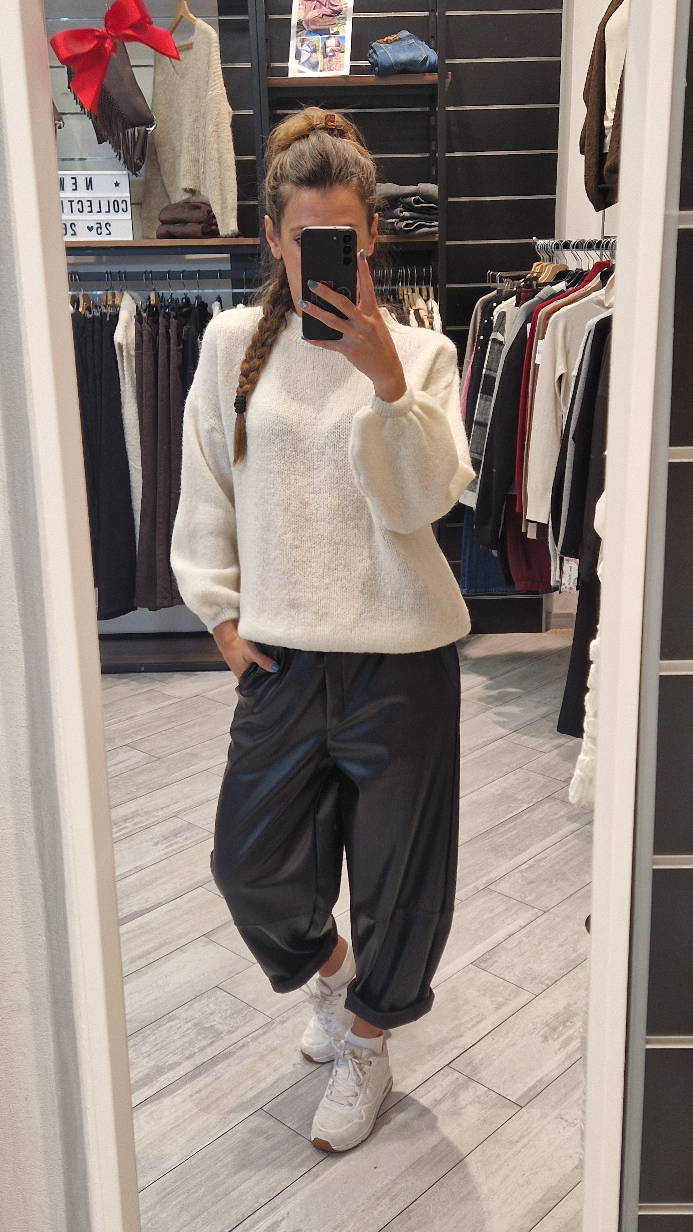 PANTALONE ECOPELLE LARGO