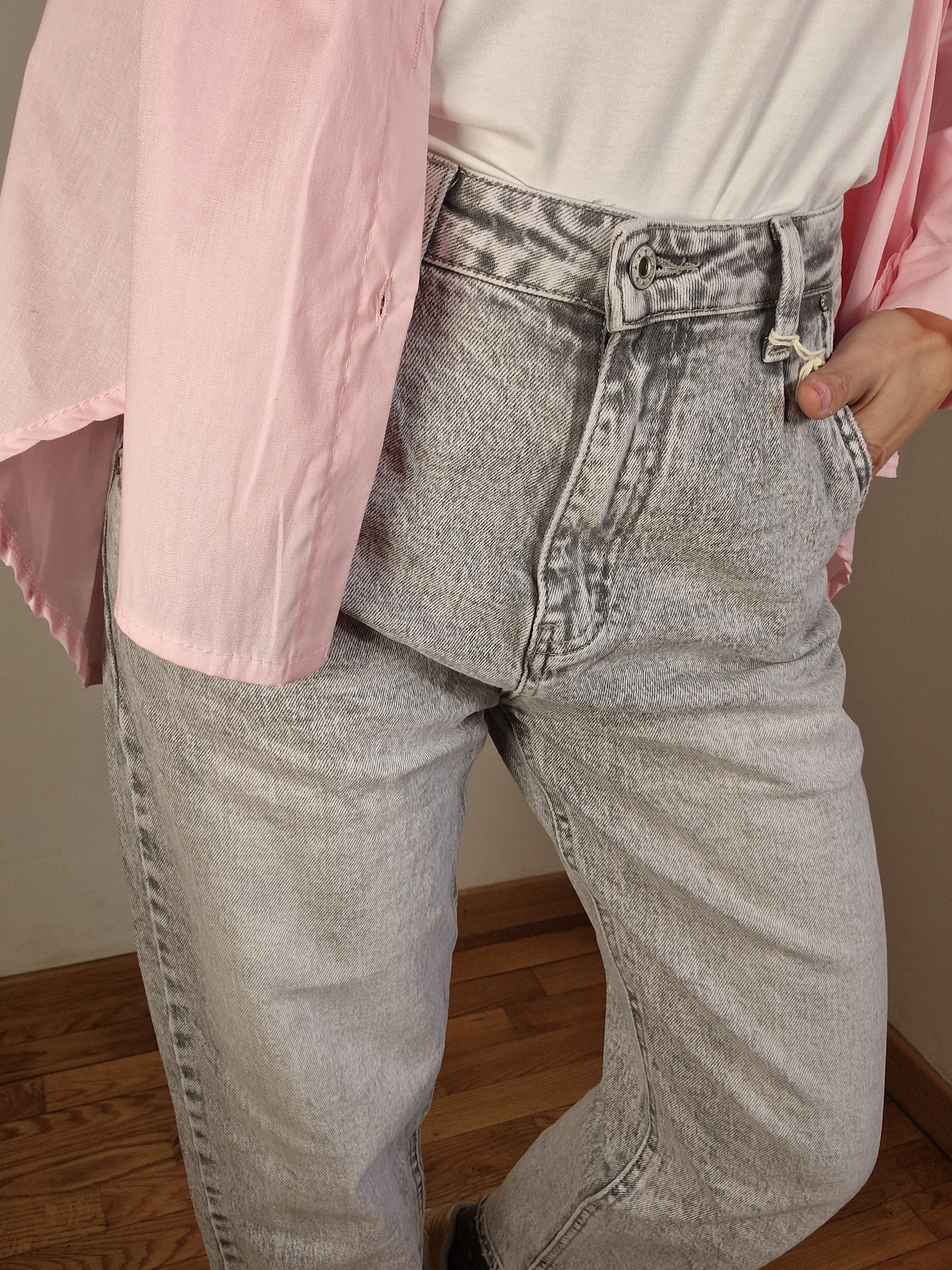 JEANS BALLOON GRIGIO