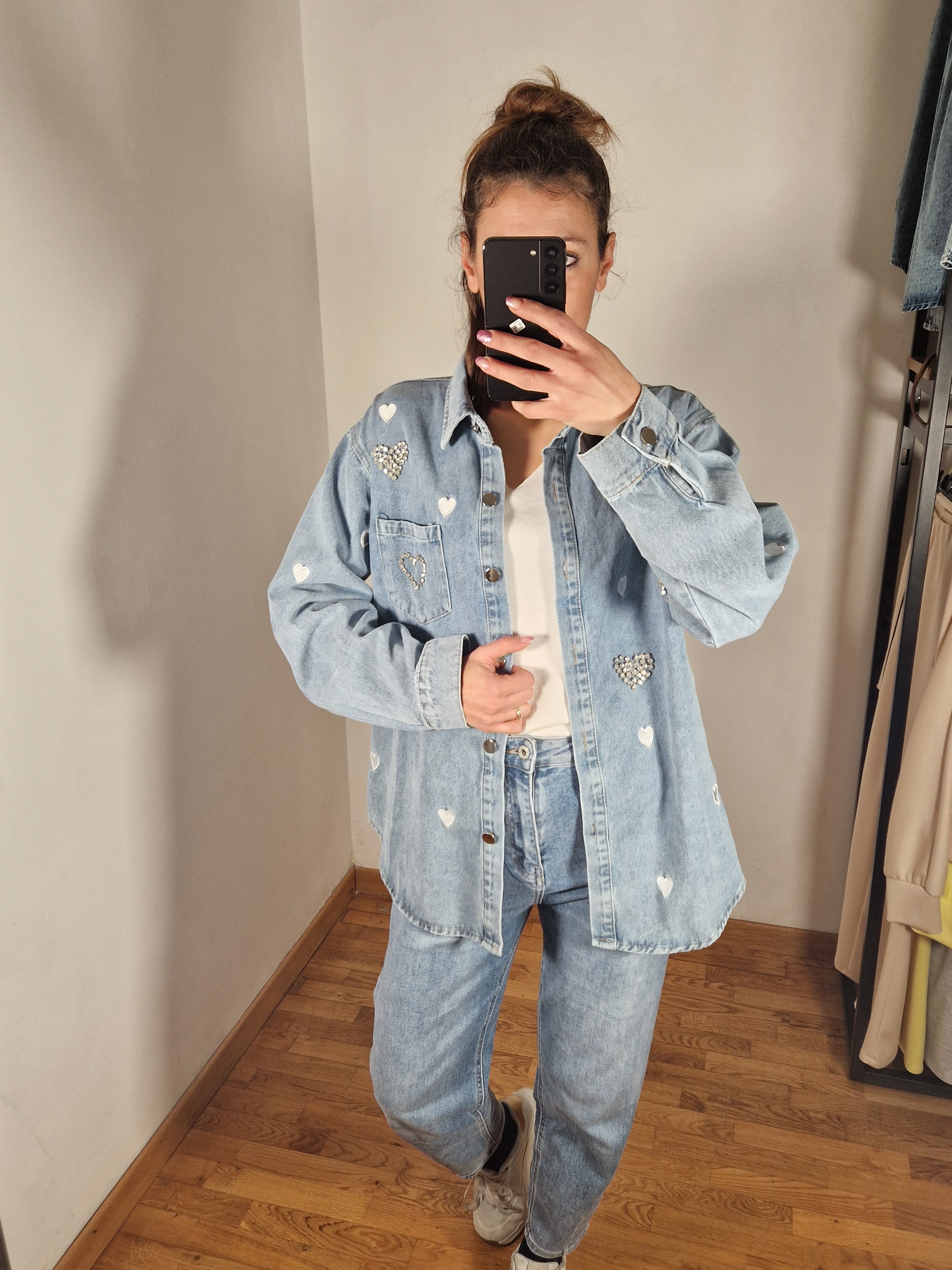 GIACCA DENIM CUORI