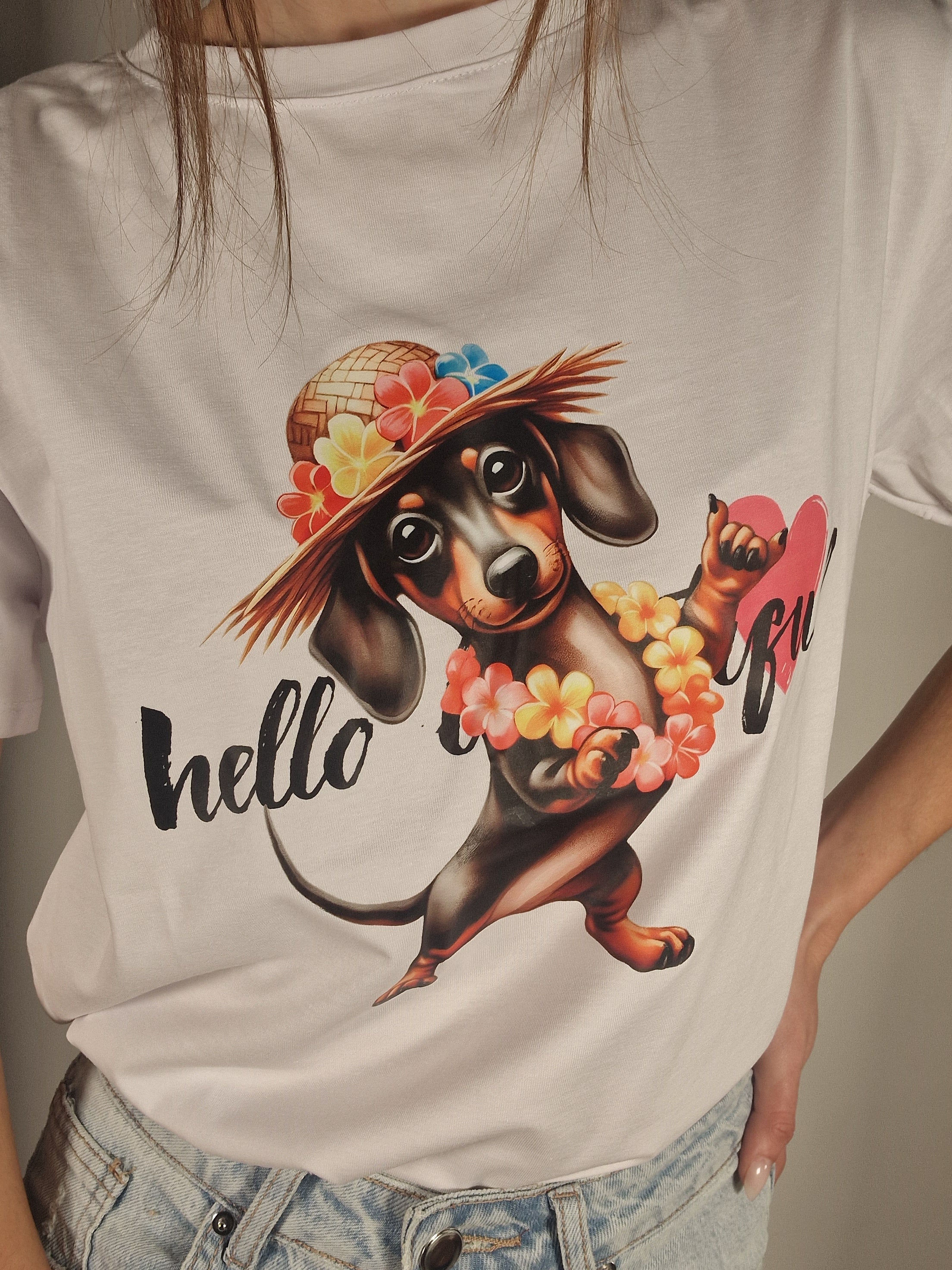 T-SHIRT BASSOTTO HELLO