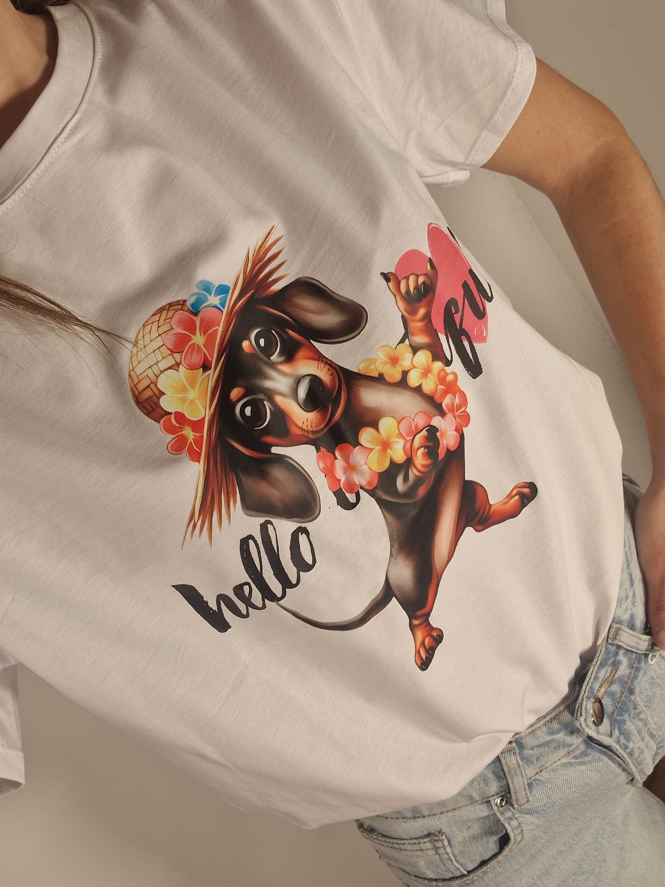 T-SHIRT BASSOTTO HELLO