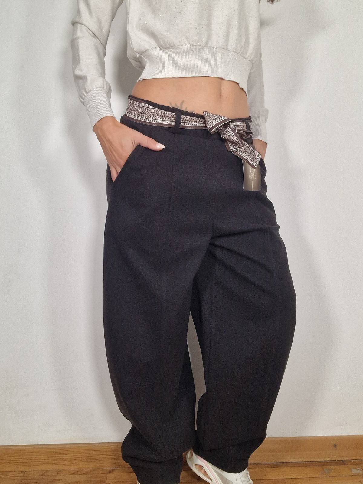 PANTALONE PANNO BAGGY