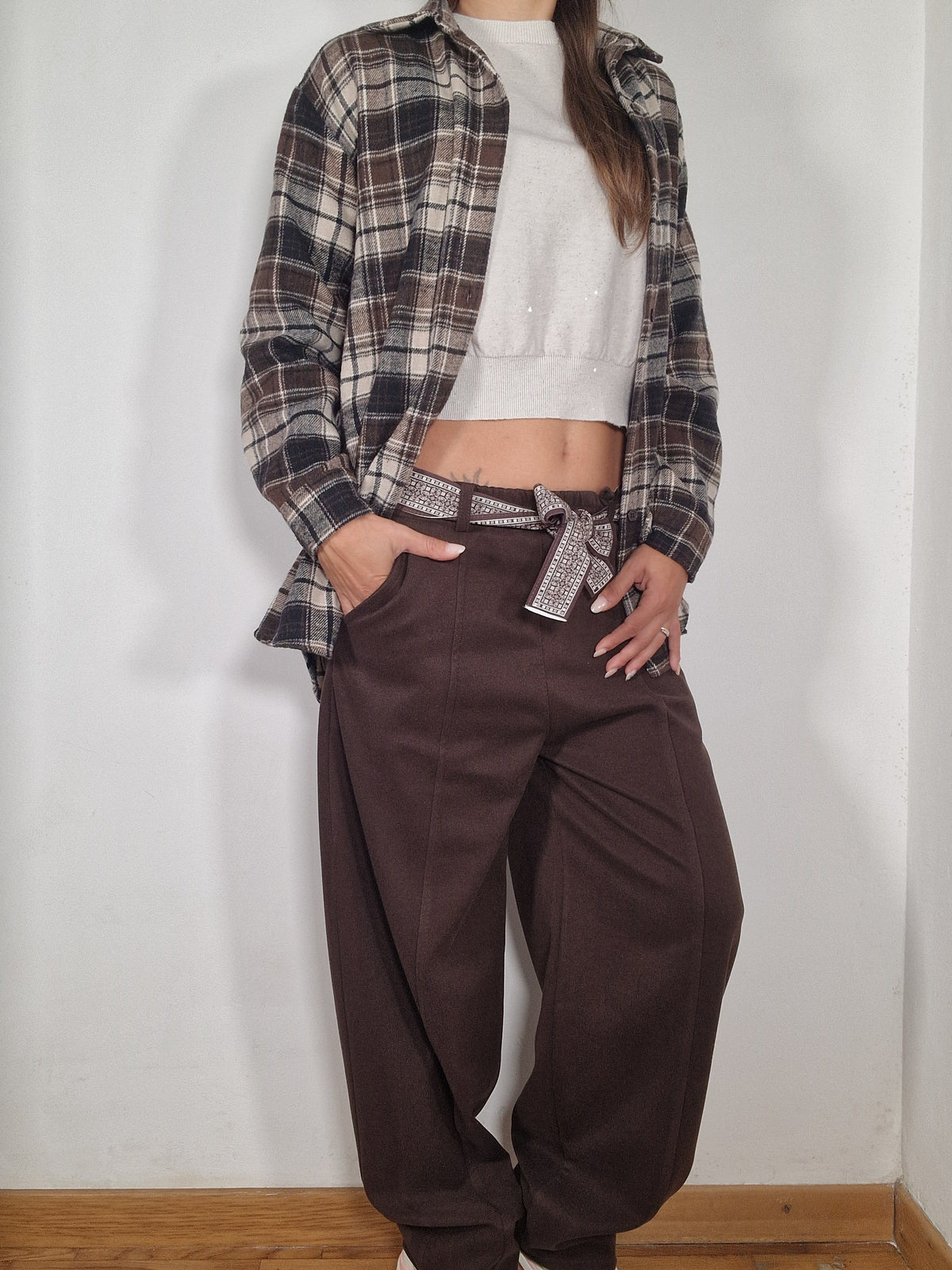 PANTALONE PANNO BAGGY