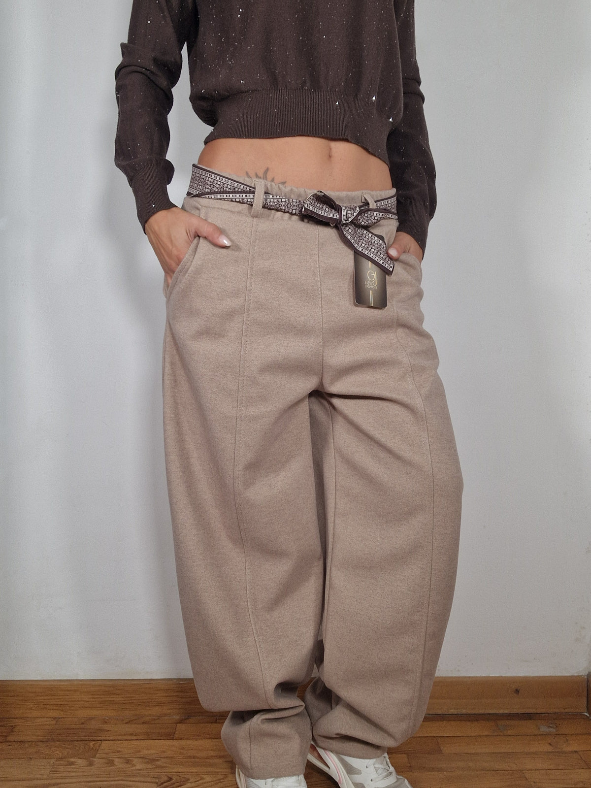 PANTALONE PANNO BAGGY