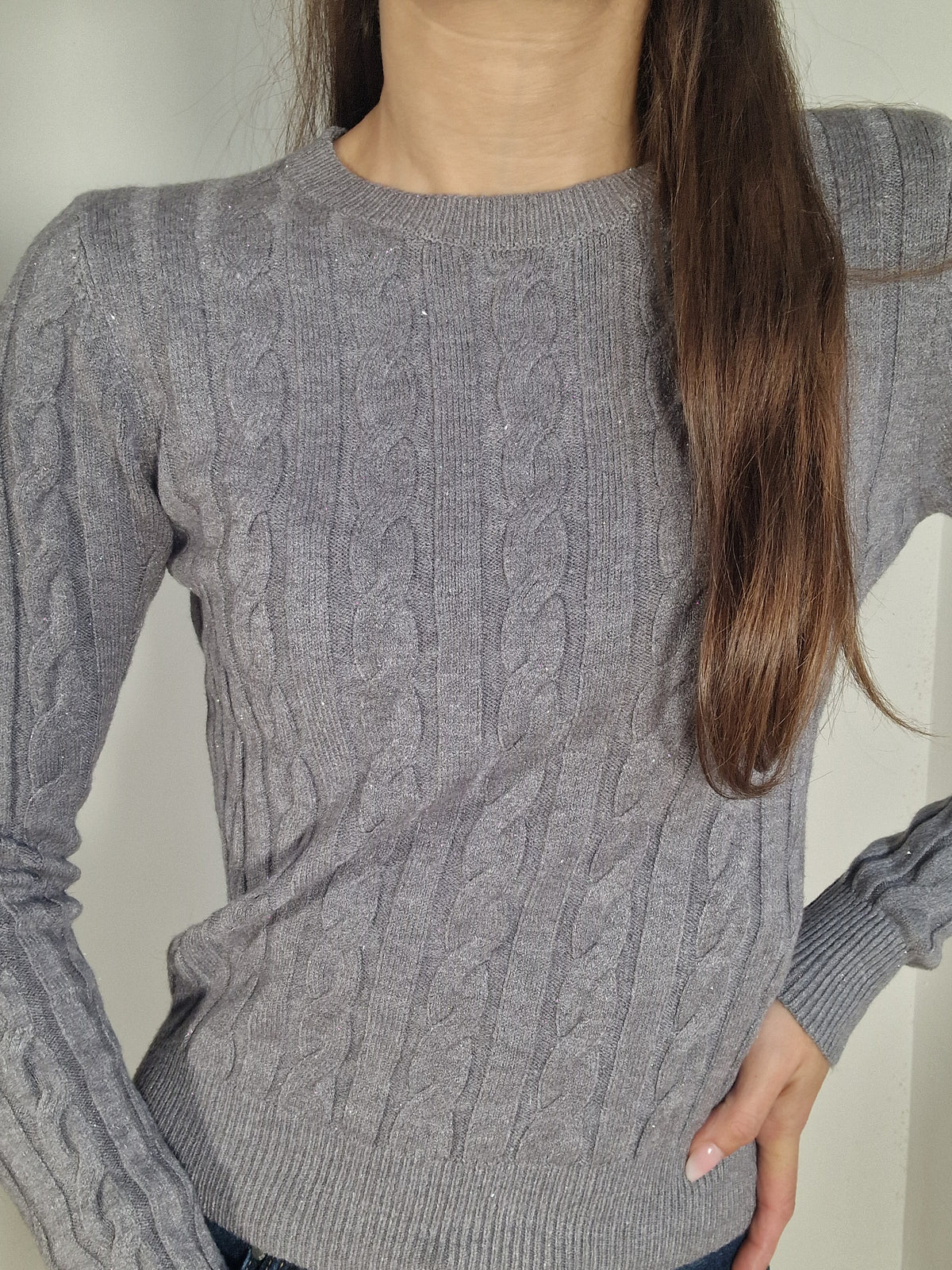 MAGLIA TRECCE BRILLANTINOSA