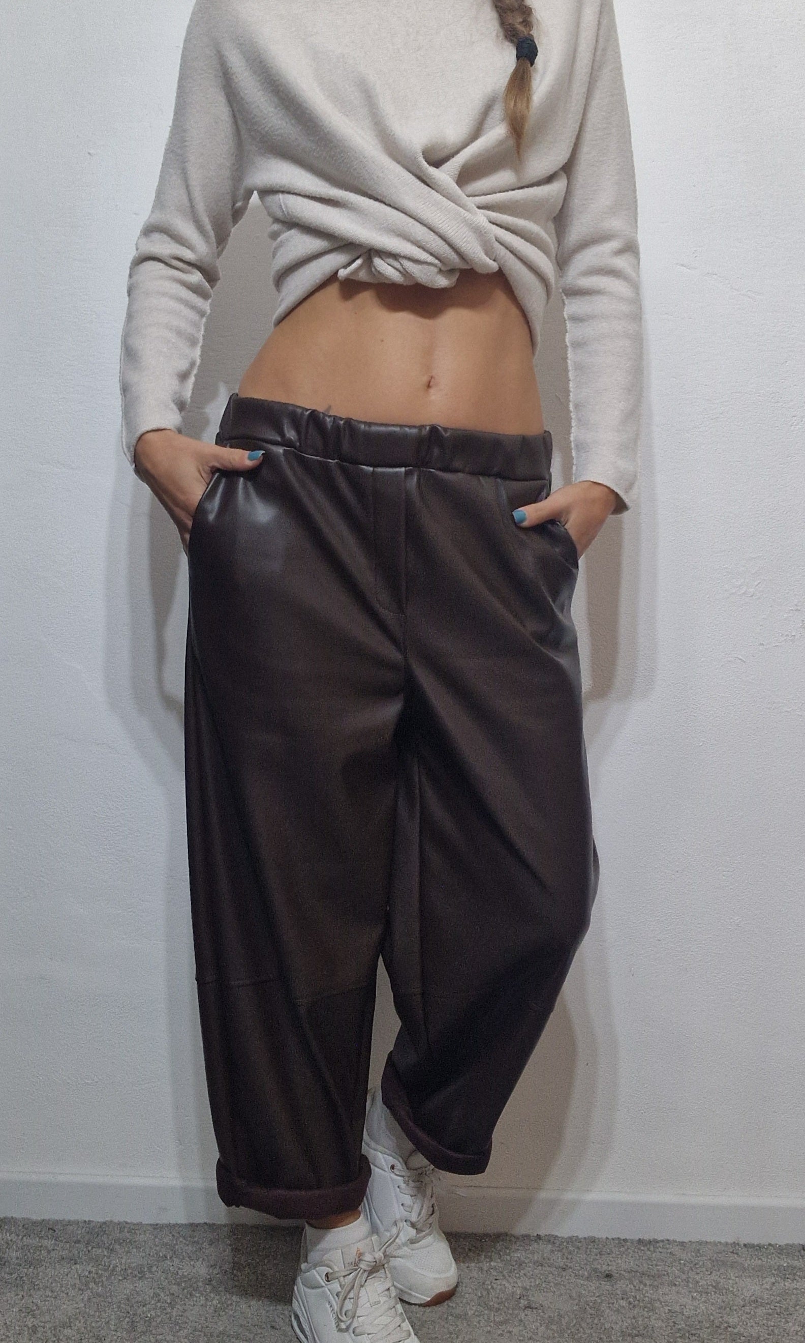 PANTALONE ECOPELLE LARGO
