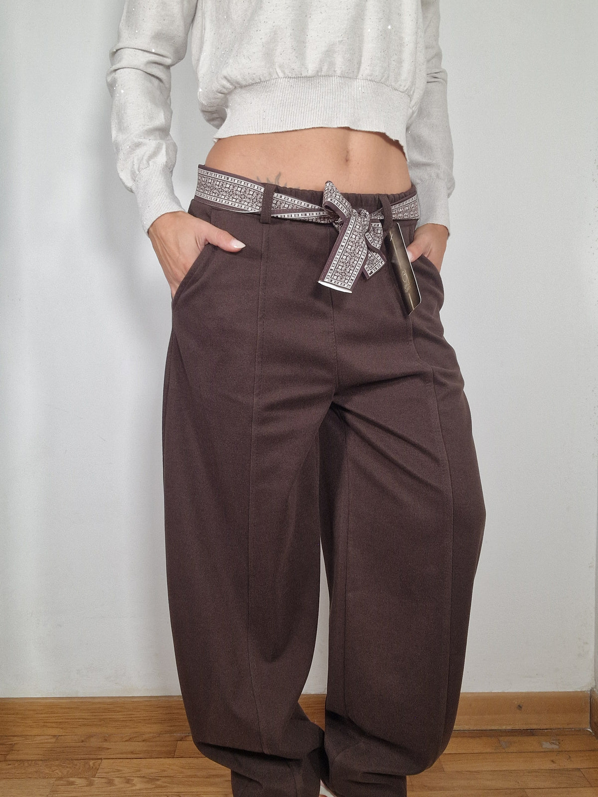 PANTALONE PANNO BAGGY