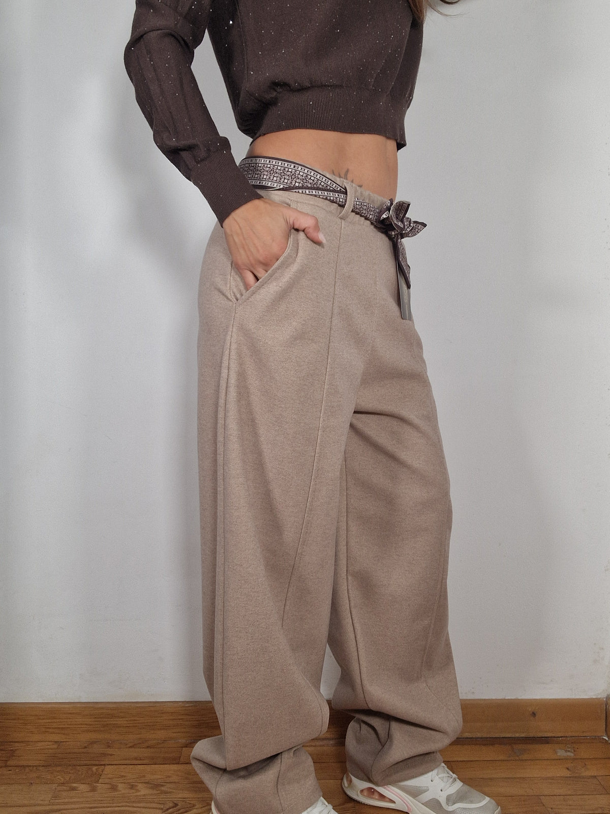 PANTALONE PANNO BAGGY