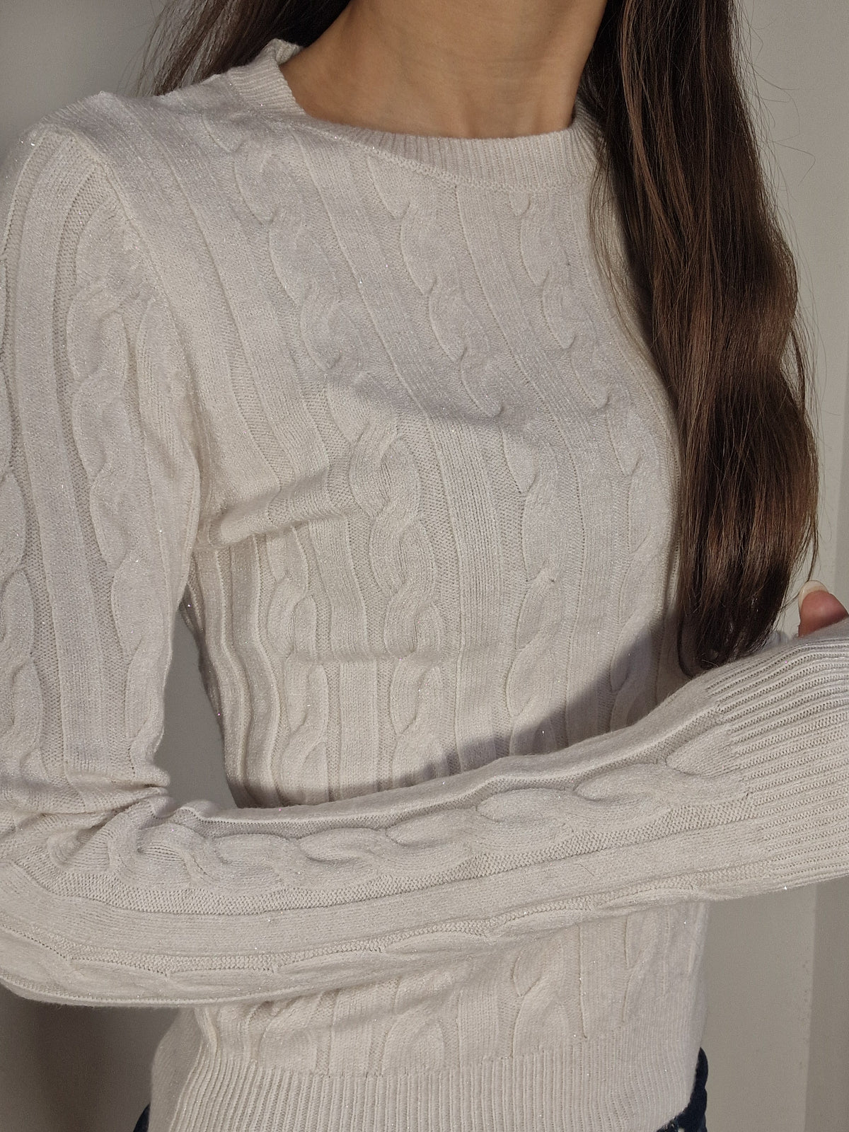 MAGLIA TRECCE BRILLANTINOSA
