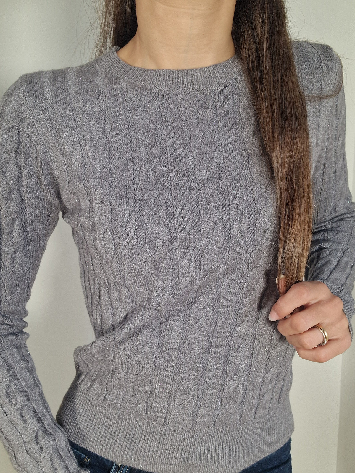 MAGLIA TRECCE BRILLANTINOSA